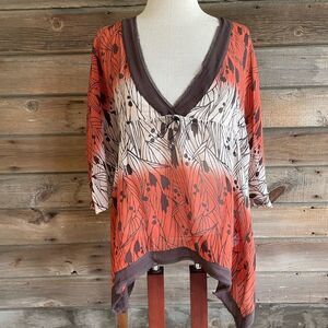 NWT Choice by Calvin Klein Silk Blouse Top Size L